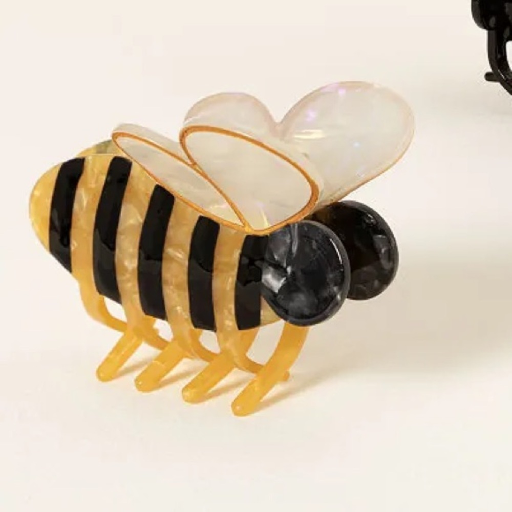 SOPHIA MEURS BUMBLEBEE HAIR CLIP HAND PAINTED NWOT